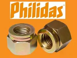 M18 - PHILIDAS TURRET NUT - SELF LOCKING NUT - ANTI VIBRATION - GRADE 8 - ZINC & YELLOW