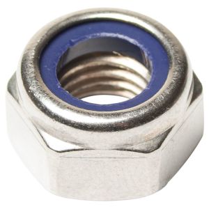 M22 X 1.5 FINE PITCH NYLON INSERT NUT DIN 985 A4 STAINLESS STEEL - T TYPE