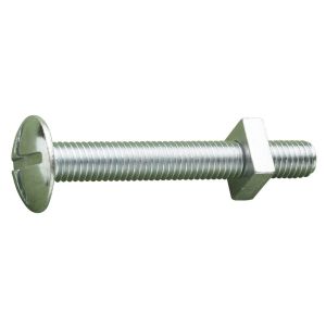 M6 X 25 ROOFING BOLTS & NUTS ZINC