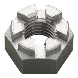 M20 HEXAGON CASTLE NUT THIN TYPE DIN 937 A4 STAINLESS STEEL