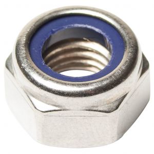 3/4-16 UNF NYLON INSERT NUT ASME B18.16.6 A2 STAINLESS STEEL