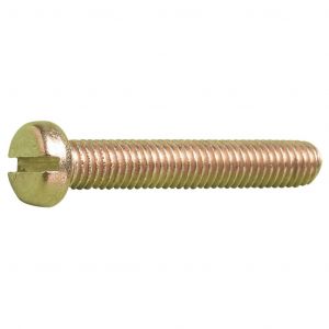 M6 X 20 BRASS SLOT PAN HEAD SCREW DIN 85