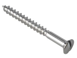 MULTI-PURPOSE SCREW SL RAISED HEAD CHROME PLATED 4.0 X 40MM FORGEPACK 20