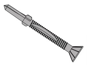 TECHFAST TIMBER TO STEEL CSK/WING SCREW NO.5 TIP 5.5 X 100MM BOX 100
