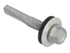 TECHFAST HEX HEAD ROOFING SCREW SELF-DRILL LIGHT SECTION 5.5 X 25MM PACK 100