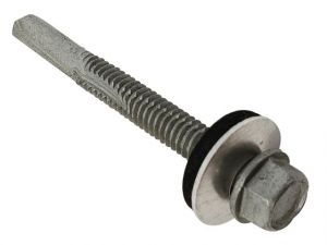 TECHFAST ROOFING SHEET TO STEEL HEX SCREW & WASHER NO.5 TIP 5.5 X 40MM BOX 100
