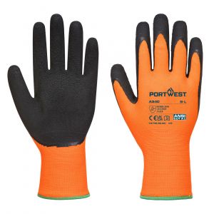 GRIP 13 LATEX FOAM HI-VIS GLOVES ORANGE/BLACK
