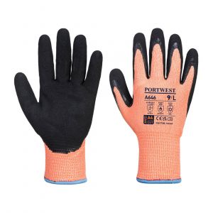 CUT D13 NITRILE VIZ-TEX COLD GLOVES ORANGE/BLACK