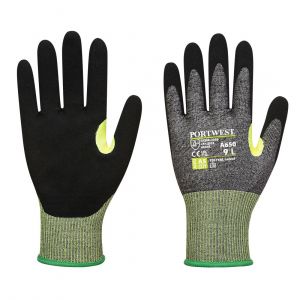 CS CUT E15 NITRILE GLOVES GREY/BLACK
