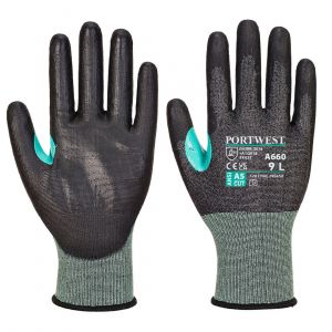 CS CUT E18 PU GLOVES BLACK