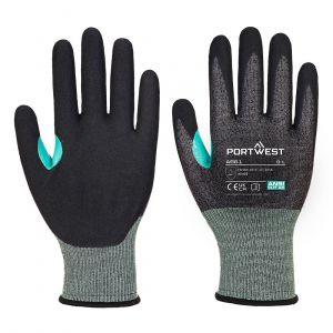 CS CUT E18 NITRILE GLOVES BLACK