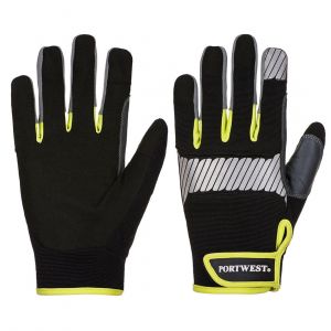 PW3 MECHANIC 80 REFLECTIVE UTILITY GLOVES BLACK/YELLOW