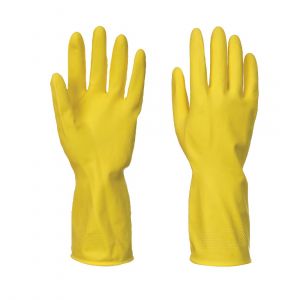 HOUSEHOLD LATEX GLOVE FULL BOX (240 PAIRS) YELLOW