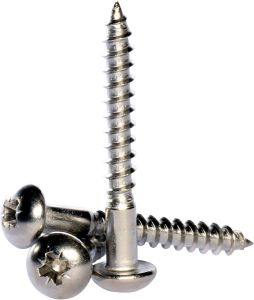 5.5 X 25 TRESPO TX20 MUSHROOM HEAD WOODSCREW A4 STAINLESS STEEL