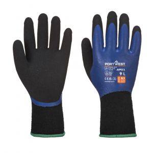 COLD 13 LATEX DOUBLE DIPPED GLOVES BLUE/BLACK