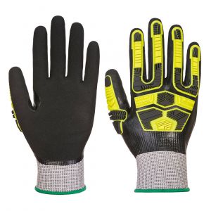 IMPACT D18 NITRILE SANDY TPR WATERPROOF GLOVES GREY/BLACK
