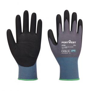 GRIP 15 NITRILE FOAM TEXPEL GLOVES BLACK/GREY
