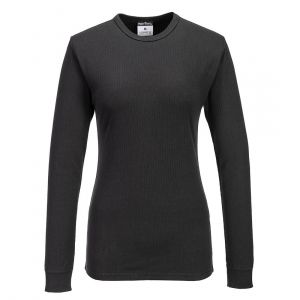 WOMEN'S THERMAL T-SHIRT LONG SLEEVE BLACK