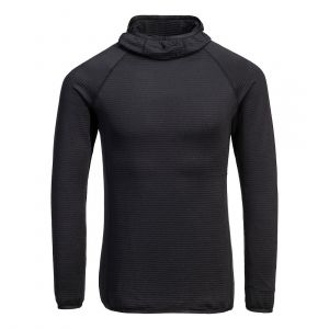 MEN'S WAFFLE FLEECE HOODED BASELAYER BLACK