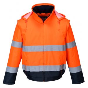 MEN'S HI-VIS 2-IN-1 CONTRAST ESSENTIAL LITE BOMBER JACKET