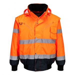 MEN'S HI-VIS 3-IN-1 CONTRAST BOMBER JACKET