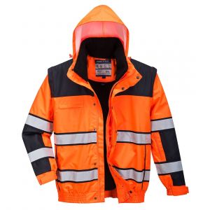 MEN'S HI-VIS 3-IN-1 CONTRAST WINTER BOMBER JACKET