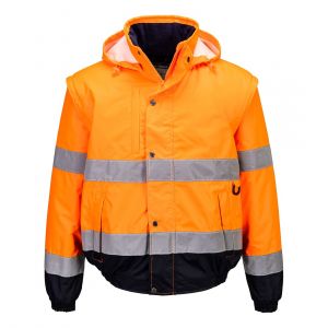 MEN'S HI-VIS 2-IN-1 CONTRAST BOMBER JACKET