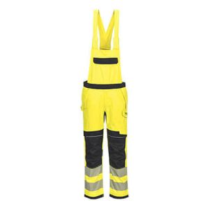 PW3 MODAFLAME WORK HI-VIS MULTI-NORM FR BIB AND BRACE YELLOW/BLACK