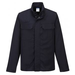 MEN'S ALUFLAME WORK MOLTEN METAL FLAME RESISTANT JACKET NAVY