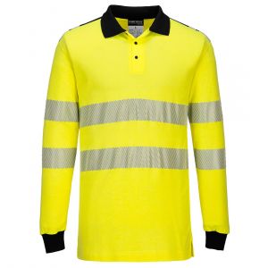 MEN'S MODAFLAME KNIT HI-VIS FLAME RESISTANT LONG SLEEVE POLO SHIRT