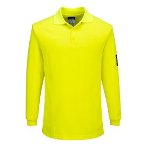 MODAFLAME KNIT FR LONG SLEEVE POLO SHIRT YELLOW
