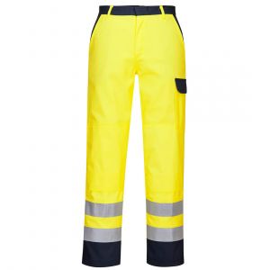 MEN'S BIZFLAME WORK HI-VIS CONTRAST FLAME RESISTANT TROUSERS YELLOW