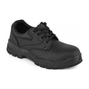 MEN'S STEEL SPLIT LEATHER LOW SHOE S1P SR BLACK