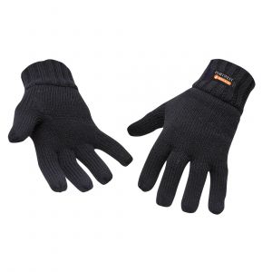 INSULATED KNIT GLOVES BLACK