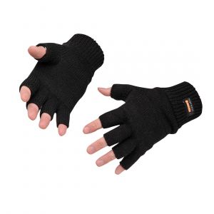 INSULATED FINGERLESS KNIT GLOVES