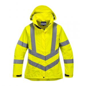 WOMEN'S HI-VIS BREATHABLE RAIN JACKET YELLOW