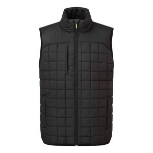 MEN'S PW3 SQUARE BAFFLE BODYWARMER BLACK
