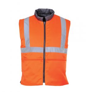 MEN'S HI-VIS REVERSIBLE BODYWARMER ORANGE