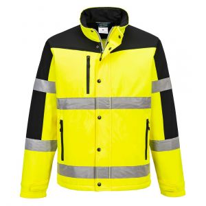 MEN'S HI-VIS CONTRAST SOFTSHELL 3 LAYER YELLOW