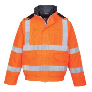 MEN'S BIZFLAME RAIN HI-VIS FLAME RESISTANT WINTER BOMBER JACKET