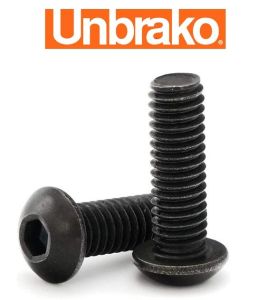 M6 x 18 MM - UNBRAKO - SOCKET BUTTON HEAD SCREW - DOME SCREW  - DIN 7380 - GRADE 12.9 - SELF COLOUR