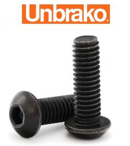 M6 x 25 MM - UNBRAKO - SOCKET BUTTON HEAD SCREW - DOME SCREW  - DIN 7380 - GRADE 12.9 - SELF COLOUR