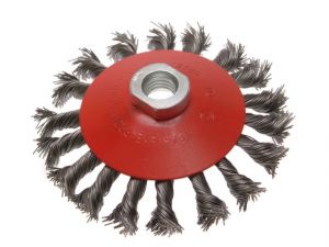 CONICAL WIRE BRUSH 100MM M10X1.5 BORE