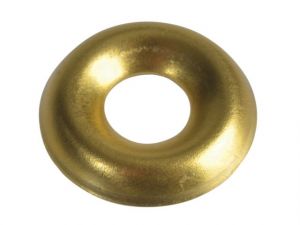 SCREW CUP WASHERS BRASS NO.8 FORGE PACK 20