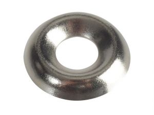 SCREW CUP WASHERS NICKLE PLATED NO.8 FORGE PACK 20