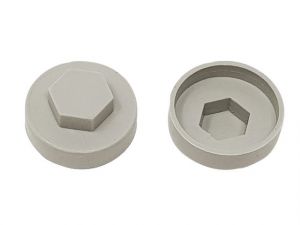 TECHFAST COVER CAP GOOSEWING GREY 16MM (PACK 100)