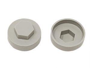 TECHFAST COVER CAP GOOSEWING GREY 19MM (PACK 100)