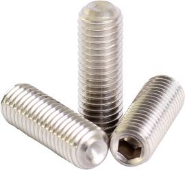 #10-24x1/2- UNC SOCKET KNURLED CUPPOINT- SELF CLR\"