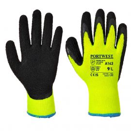 COLD 10 LATEX FOAM GLOVES YELLOW/BLACK