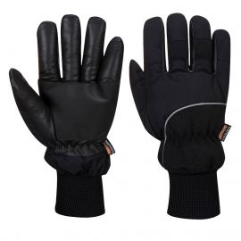 COLD 500 LEATHER WATERPROOF LINED GLOVES BLACK